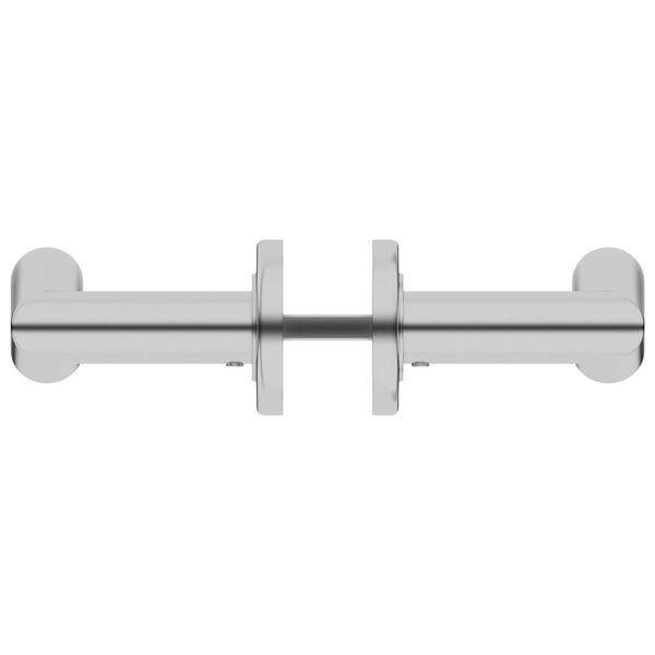 vidaXL Curved Door Handle Set with PZ Profile Cylinder Stainless Steel