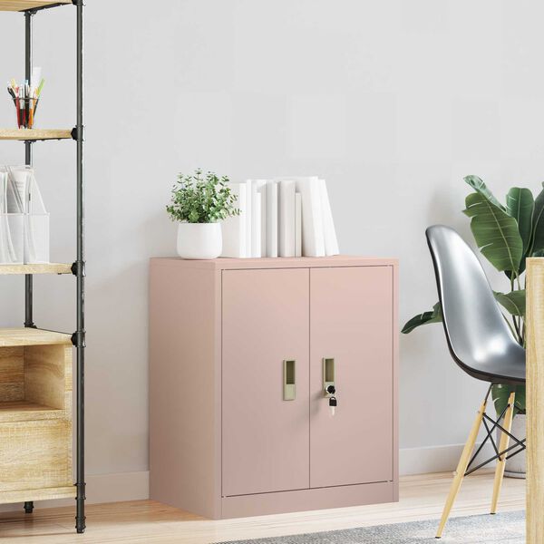 vidaXL Storage Cabinet Pink 60 x 40 x 70 cm Cold-Rolled Steel