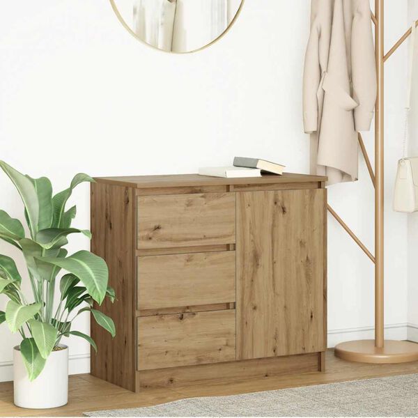 vidaXL Sideboard with Drawer Artisan Oak 71x35x65 cm Engineered Wood
