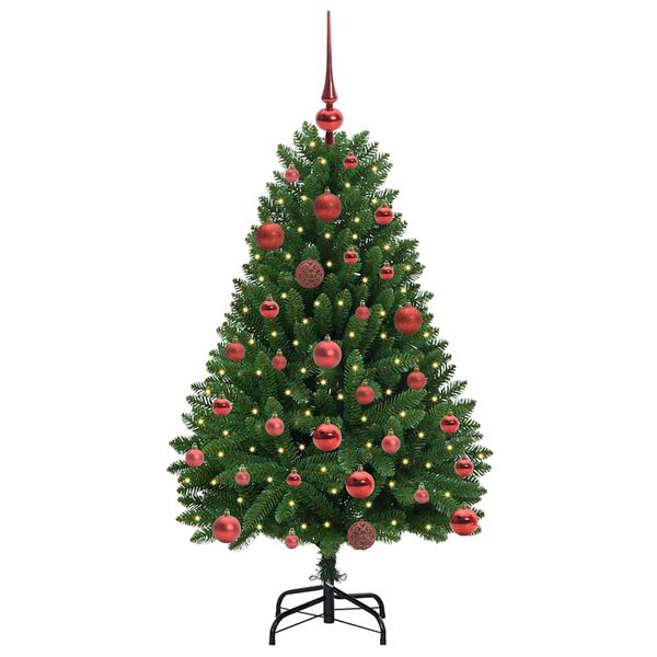 vidaXL Artificial Christmas Tree with Stand Green 120 cm PVC and Metal