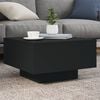 vidaXL Coffee Table with LED Lights Black 55x55x31 cm
