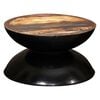vidaXL Coffee Table Solid Reclaimed Wood Black Base 60x60x33 cm