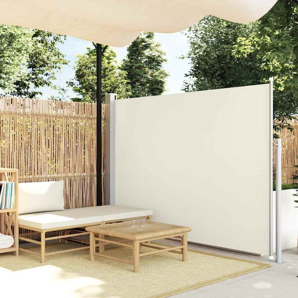 vidaXL Retractable Side Awning 140 x 300 cm Cream