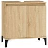 vidaXL 2 Piece Bathroom Furniture Set Sonoma Oak Engineered Wood
