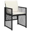 vidaXL Garden Dining Set 5 pcs Black Poly Rattan
