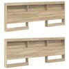 vidaXL Bookcase Bed with Shelf Sonoma oak 180 x 200 cm Engineered wood