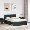 vidaXL Bed Frame with Headboard Black 160 x 200 cm Engineered wood