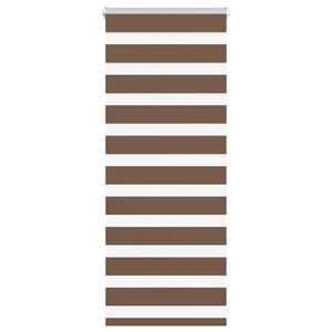 vidaXL Zebra Blind Brown 60x100 cm Fabric Width 55.9 cm Polyester