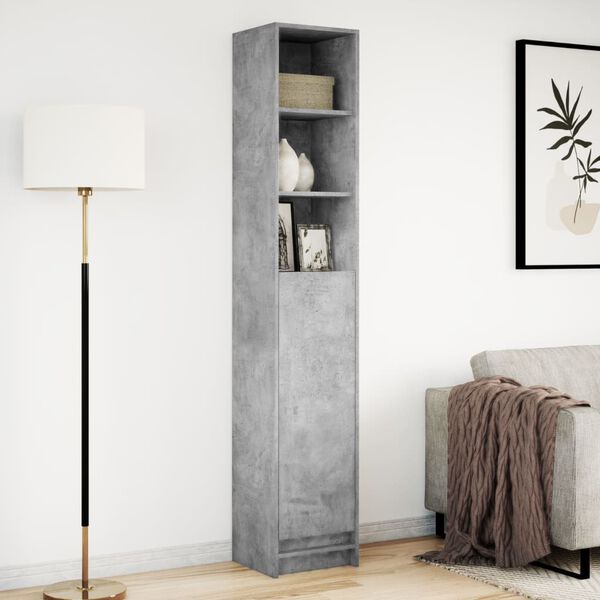 vidaXL Sideboard with LED Concrete Grey 36x32.5x200 cm Engineered Wood