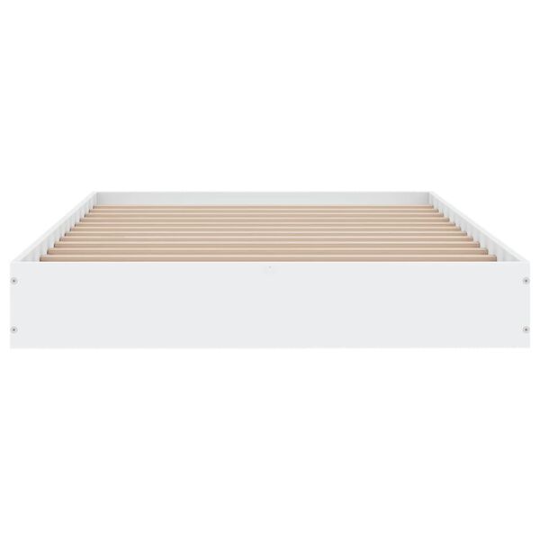 vidaXL Bed Frame without Mattress White 100x200 cm Engineered Wood