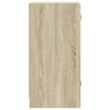vidaXL Side Cabinet with Glass Doors Sonoma Oak 35x37x75.5 cm