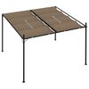 vidaXL Gazebo with Retractable Roof 300x300x233 cm Taupe