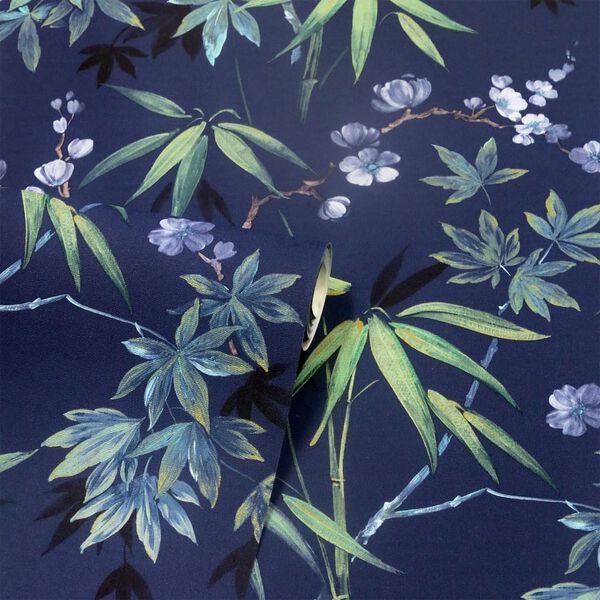 DUTCH WALLCOVERINGS Wallpaper Jasmine Garden Blue