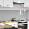 vidaXL Kitchen Backsplash 2 pcs Light Grey 80 x 50 cm Tempered Glass