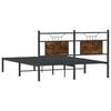vidaXL Bed Frame without Mattress Smoked Oak 140x190 cm Engineered Wood