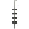 vidaXL 5-Tier Leaning Shelf Black 64x35x185 cm
