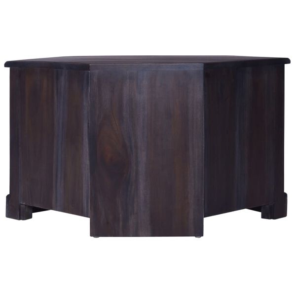 vidaXL Corner TV Cabinet Light Black 80x40x49 cm Solid Wood Mahogany