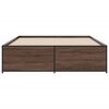 vidaXL Bed Frame without Mattress Brown Oak 140x200 cm
