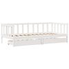 vidaXL Daybed with Drawers without Mattress White 80x200 cm Solid Wood
