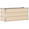 vidaXL Planter Ivory 100 x 40 x 45 cm Steel