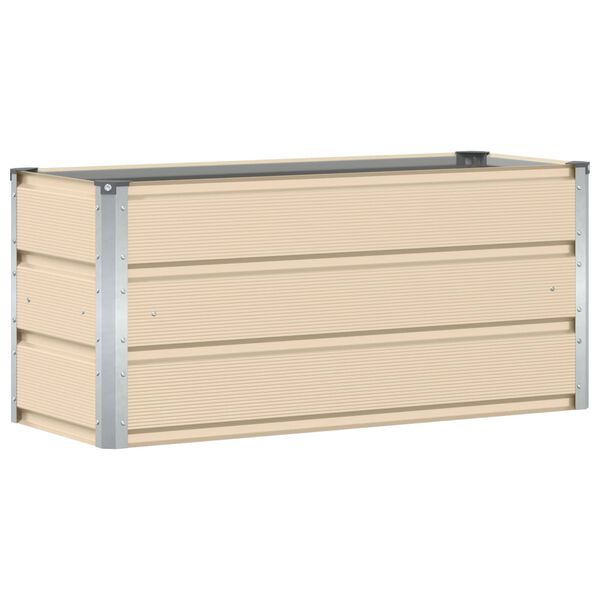 vidaXL Planter Ivory 100 x 40 x 45 cm Steel
