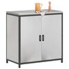 vidaXL Kitchen Storage with Shelf Silver 90 x 50 x 92 cm Steel