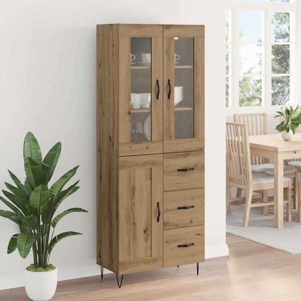 vidaXL Highboard Artisan Oak 69.5 x 34 x 90 cm Engineered Wood