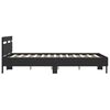 vidaXL Bed Frame without Mattress Black 140x190 cm