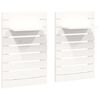 vidaXL Wall-mounted Bedside Shelves 2 pcs White Solid Wood Pine