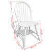 vidaXL Dining Chairs 6 pcs White Solid Rubber Wood