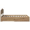 vidaXL Bed Frame with Drawer Artisan Oak 120 x 190 cm Engineered Wood