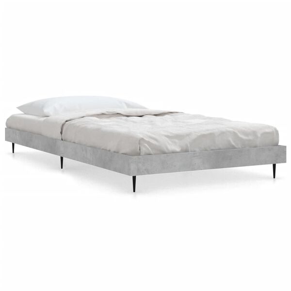 vidaXL Bed Frame without Mattress Concrete Grey 90x200 cm