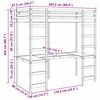 vidaXL Loft Bed Frame Natural 80 x 200 cm Solid Pine Wood