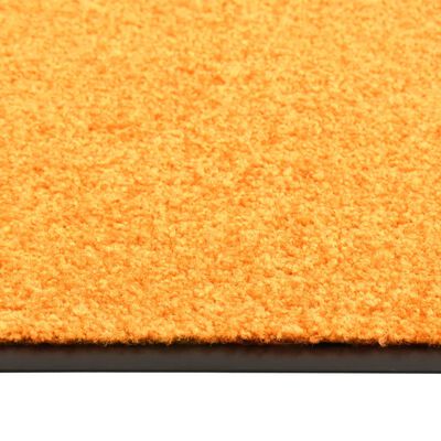 vidaXL Doormat Washable Orange 60x90 cm