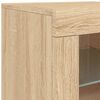 vidaXL Side Cabinets with LED Lights 2 pcs Sonoma Oak Engineered Wood