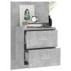 vidaXL Wall-mounted Bedside Cabinets 2 pcs Concrete Grey