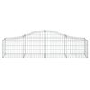 vidaXL Arched Gabion Baskets 9 pcs 200x50x40/60 cm Galvanised Iron