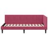 vidaXL Corner Bed Frame with Headboard Wine Red 100 cm x 200 cm Velvet