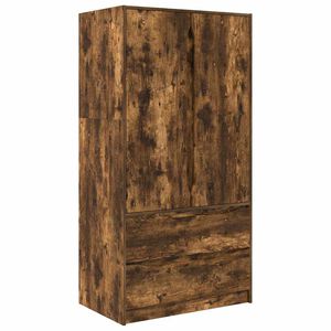 vidaXL Cabinet with Door Smoked Oak 79.5 x 49 x 156 cm Engineered Wood