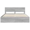 vidaXL Bed Frame Grey Sonoma 200 x 200 cm Engineered Wood