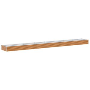 vidaXL Garden Raised Bed 775 x 100 x 36 cm Galvanised Steel
