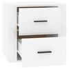 vidaXL Bedside Cabinet High Gloss White 50x39x47 cm