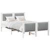vidaXL Bed frame White and light grey 120 x 190 cm Solid pine wood
