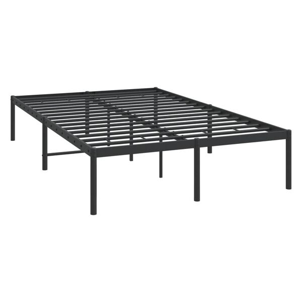 vidaXL Metal Bed Frame without Mattress Black 120x200cm