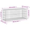 vidaXL Garden Bench Gabion Design 103x31.5x42 cm Solid Wood Pine