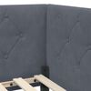 vidaXL Corner Bed Frame with Headboard Dark Grey 100 x 200 cm Velvet