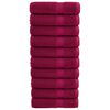 vidaXL Premium Hand Towels "SOLUND" 10 pcs Bordeaux 50x100 cm 600 gsm