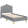 vidaXL Toddler Bed Frame with Headboard Light Grey 70 x 140 cm Fabric