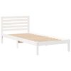 vidaXL Bed Frame with Headboard White 80 x 220 cm Solid Pine Wood