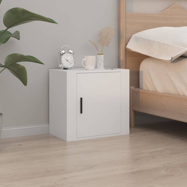 vidaXL Wall-mounted Bedside Cabinets 2 pcs White 50x30x47 cm
